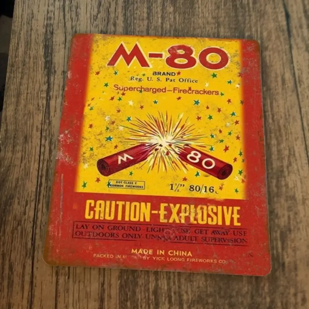 M-80 Vintage‎ Firecracker Ad Mouse Pad